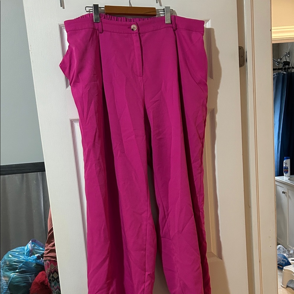 SHEIN Fuchsia Women's Trousers